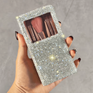 Vérité Elegance Diamond Luxe Travel Brush Set with Mirror